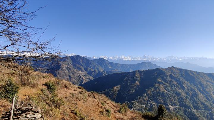 Mountain view from the rural areas of Nepal