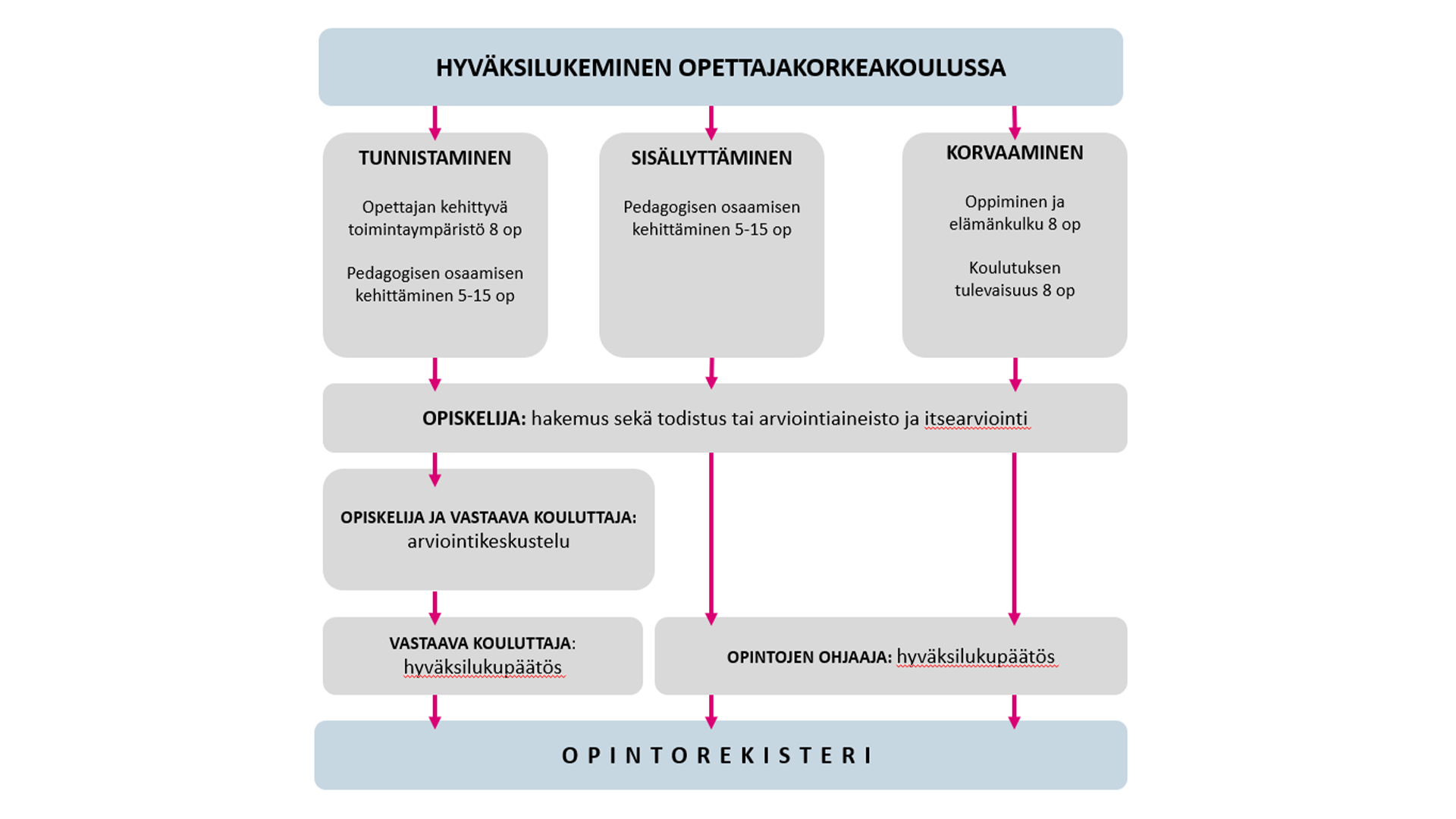 Hyväksilukeminen opettajakorkeakoulussa ops 20-21