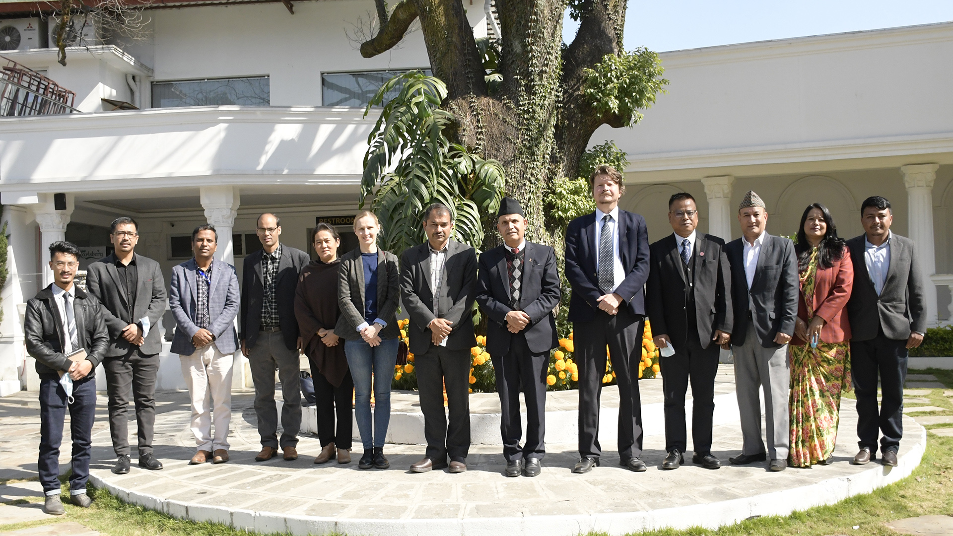 Group of EATHEN project's workers and the ambassador of Finland