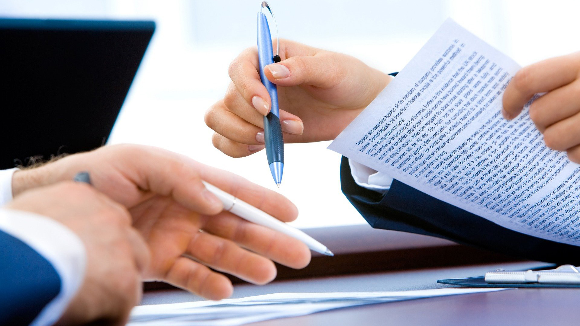 Hands on agreement paper