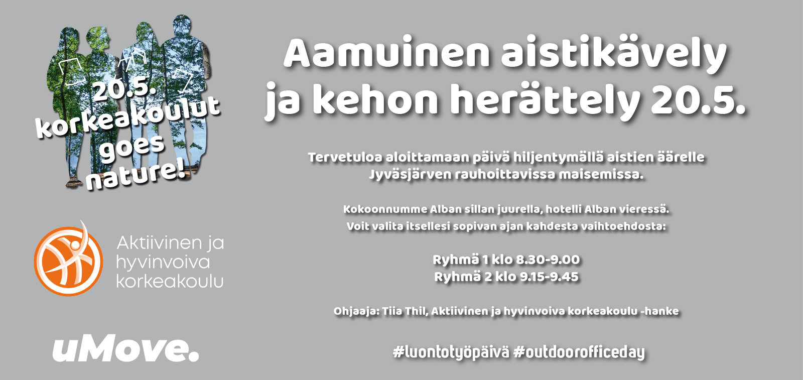 Aamuinen aistikävely ja kehon herättely