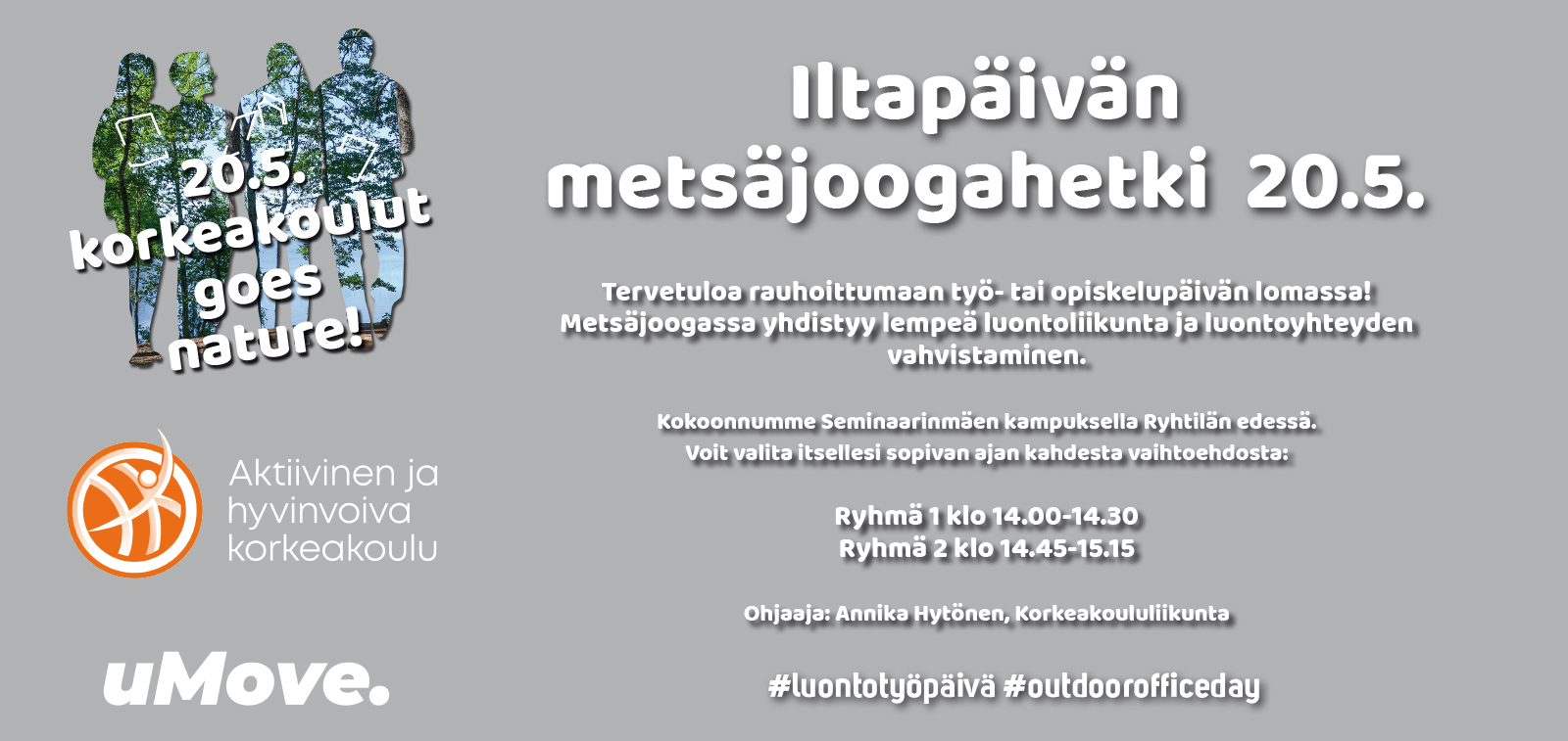 Iltapäivän metsäjoogahetki