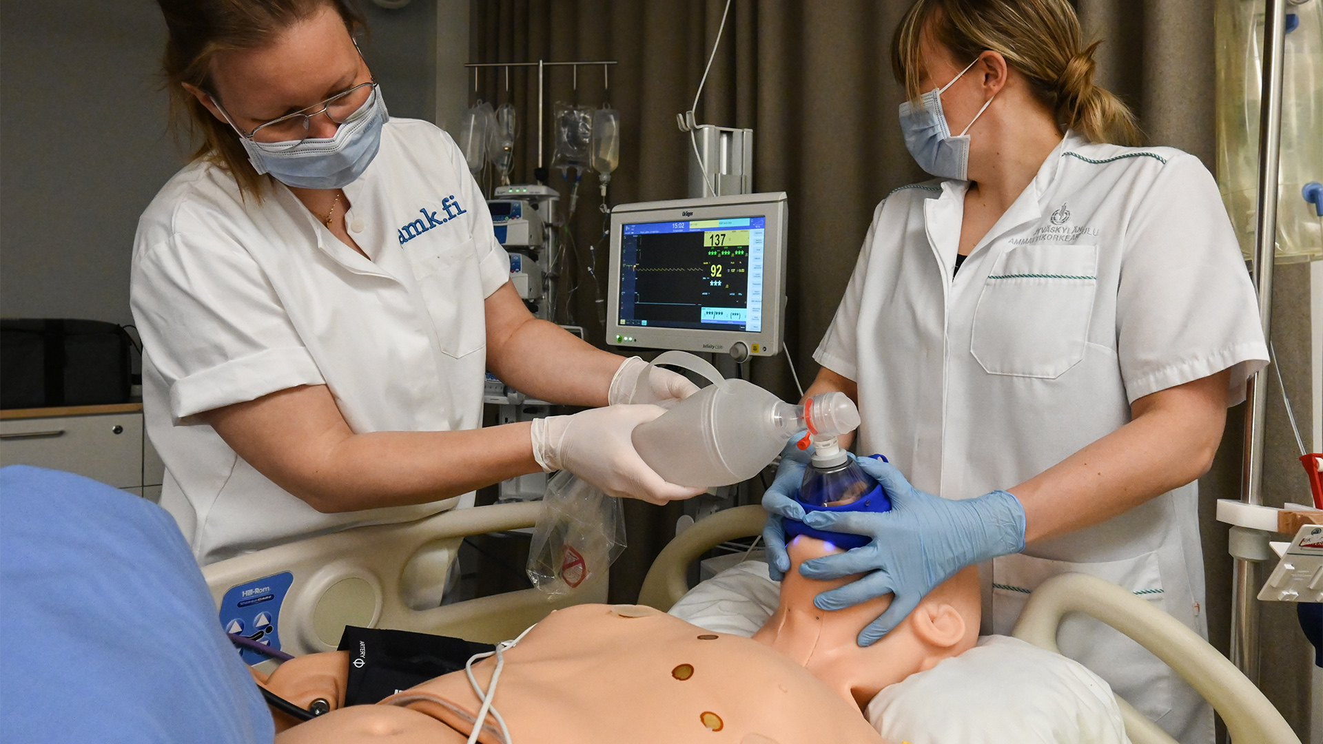 Jamkin hoitotyön simulaatiotila.