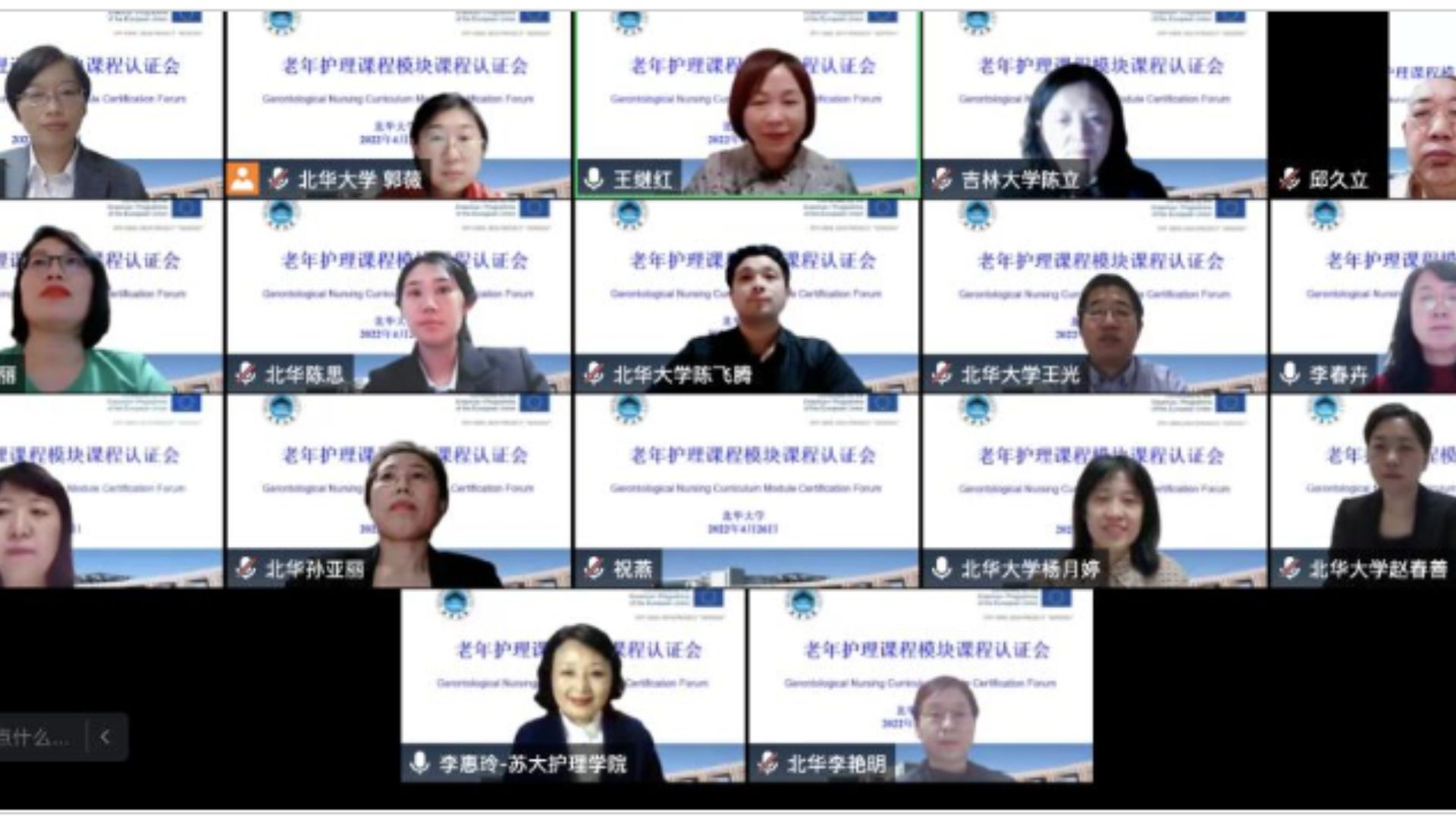 remote meeting on the computer