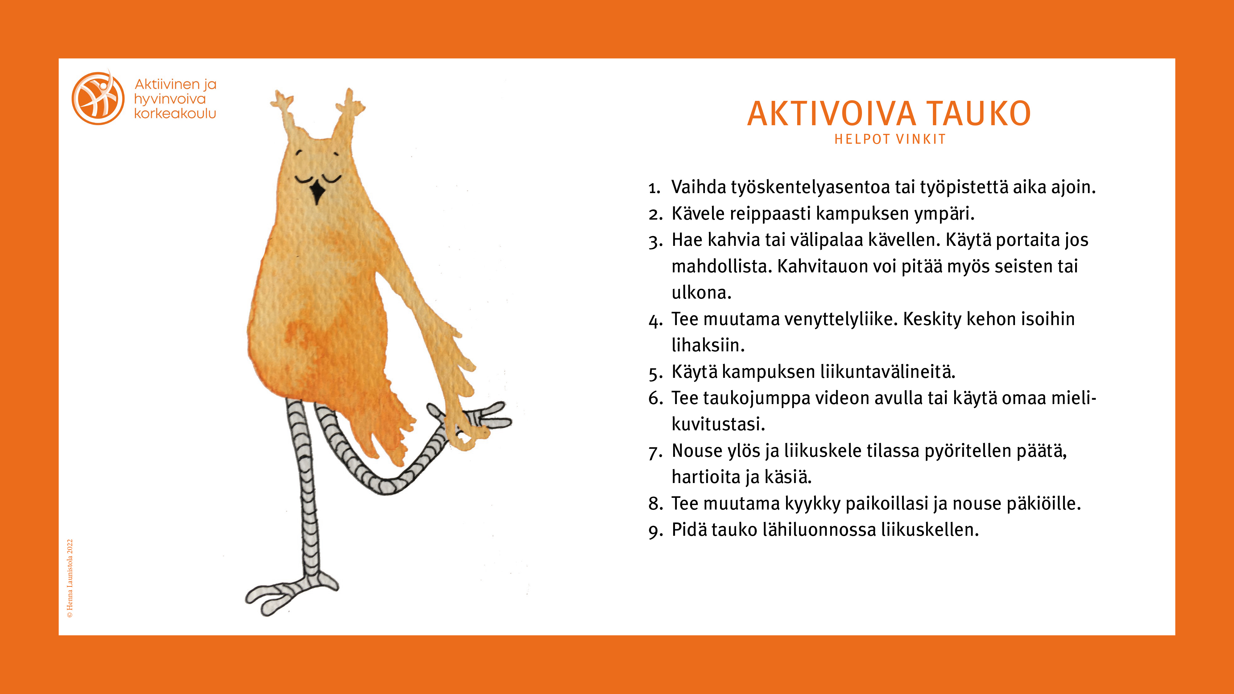 Hyvinvointikortit, Aktivoivat tauot, kortti 2