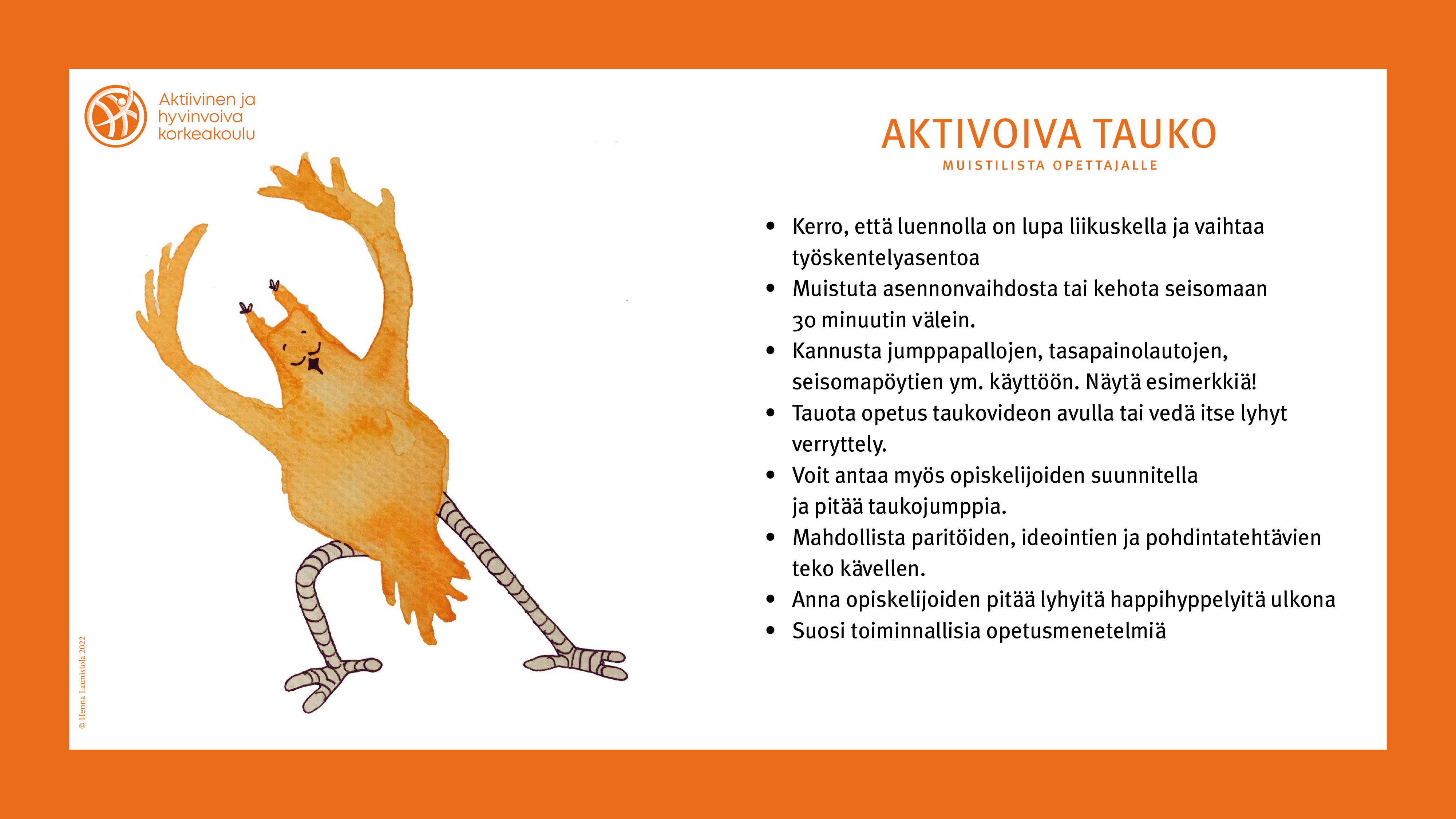 Hyvinvointikortit, Aktivoivat tauot, kortti 3