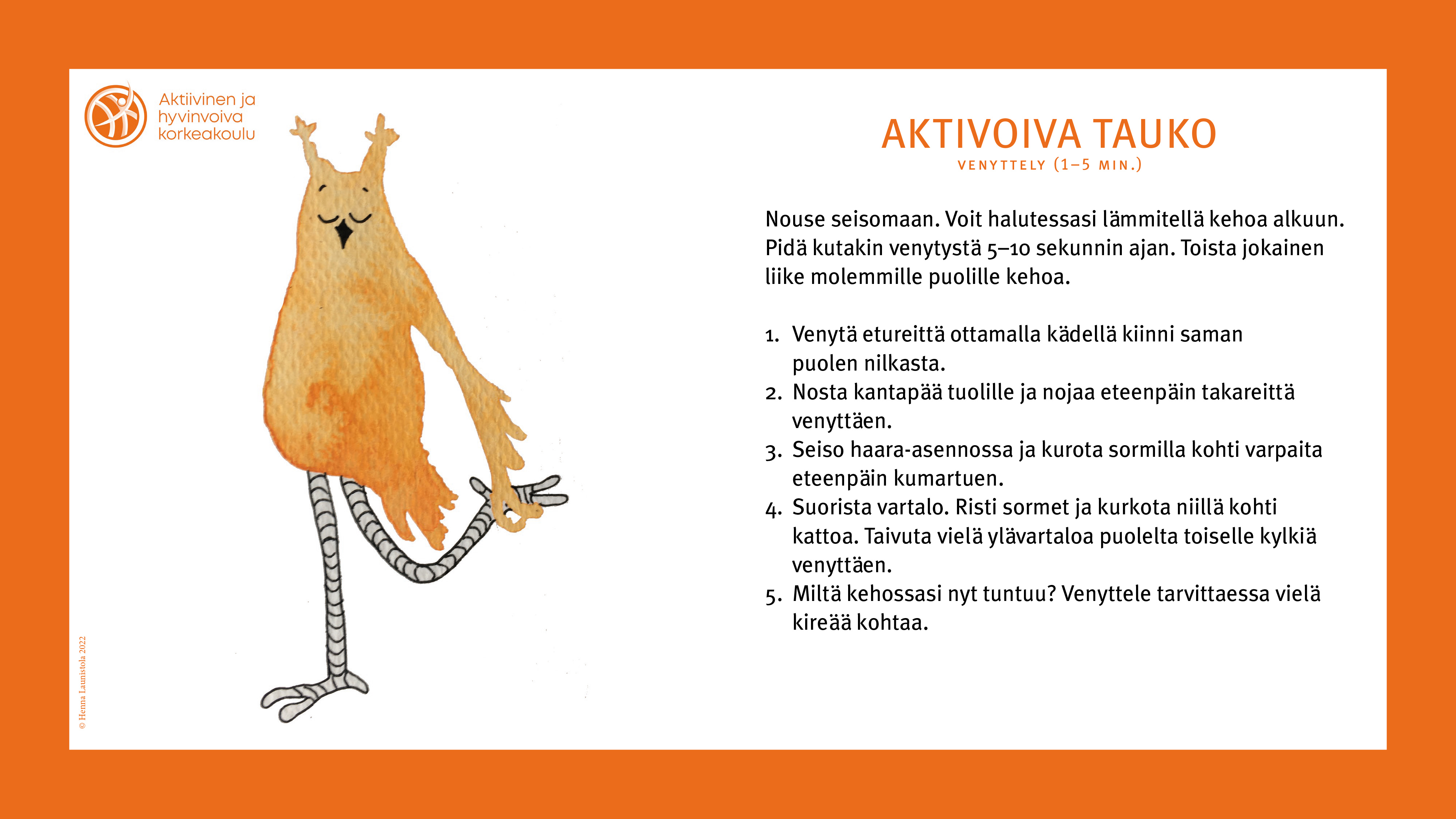 Hyvinvointikortit, Aktivoivat tauot, kortti 6