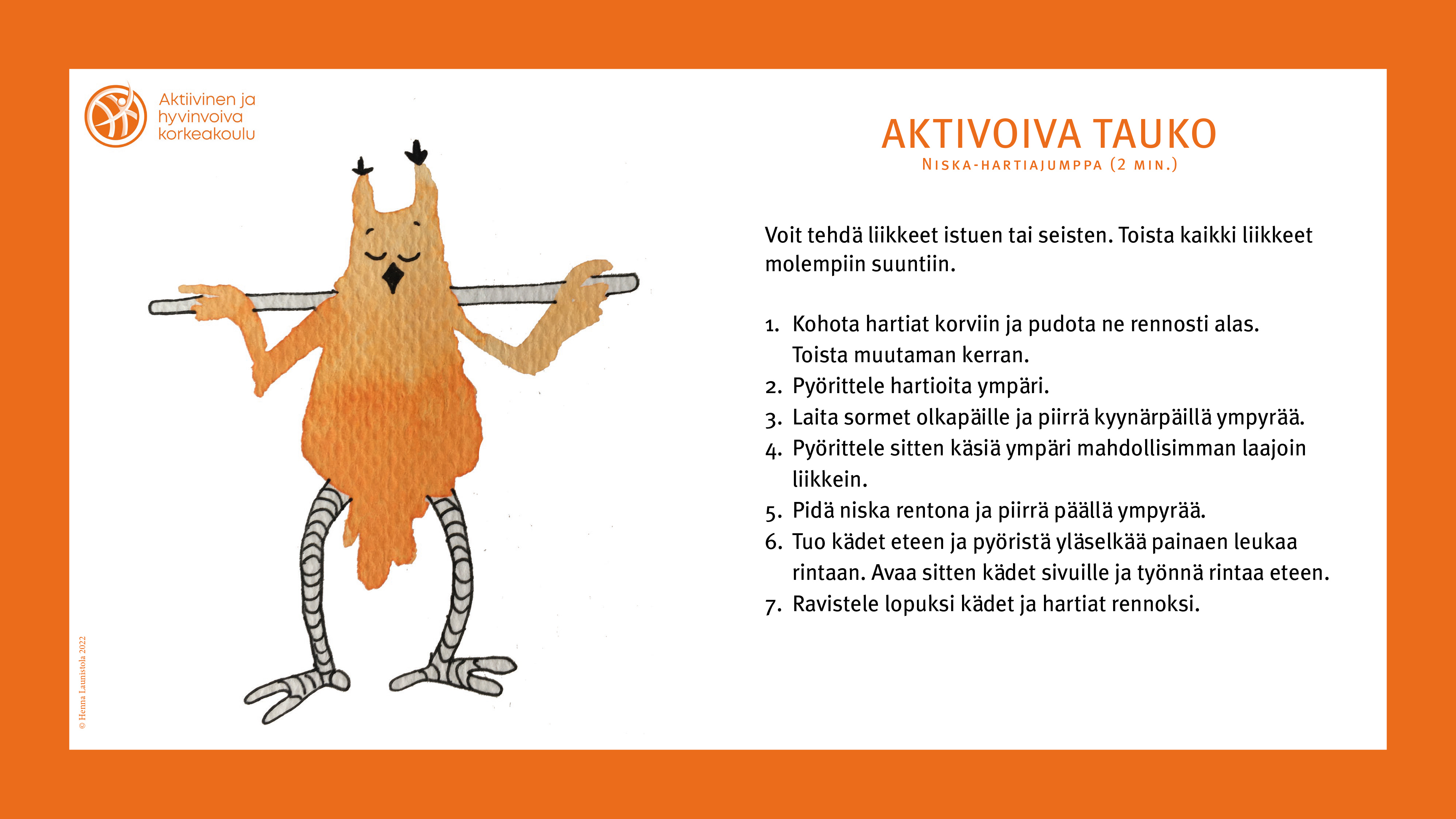 Hyvinvointikortit, Aktivoivat tauot, kortti 7