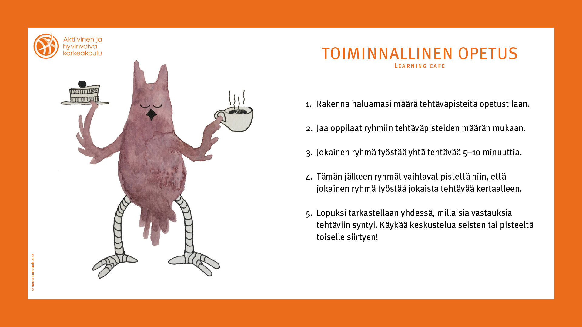 Hyvinvointikortit, toiminnallinen opetus, kortti 4