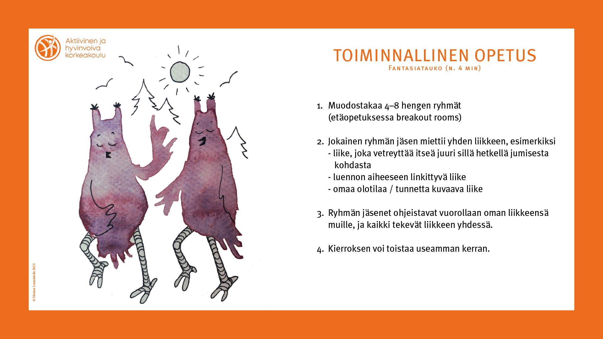 Hyvinvointikortit, toiminnallinen opetus, kortti 5