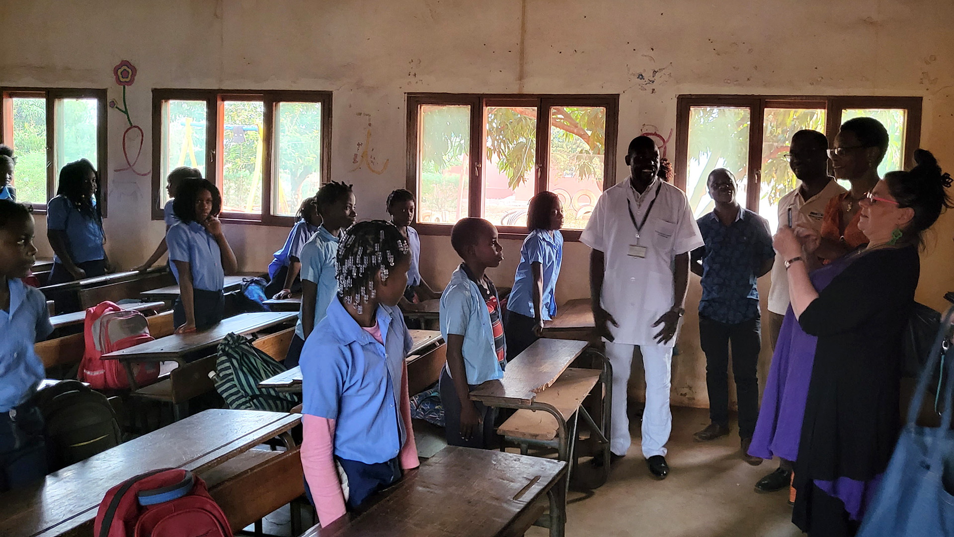 School students in class in Mozambique