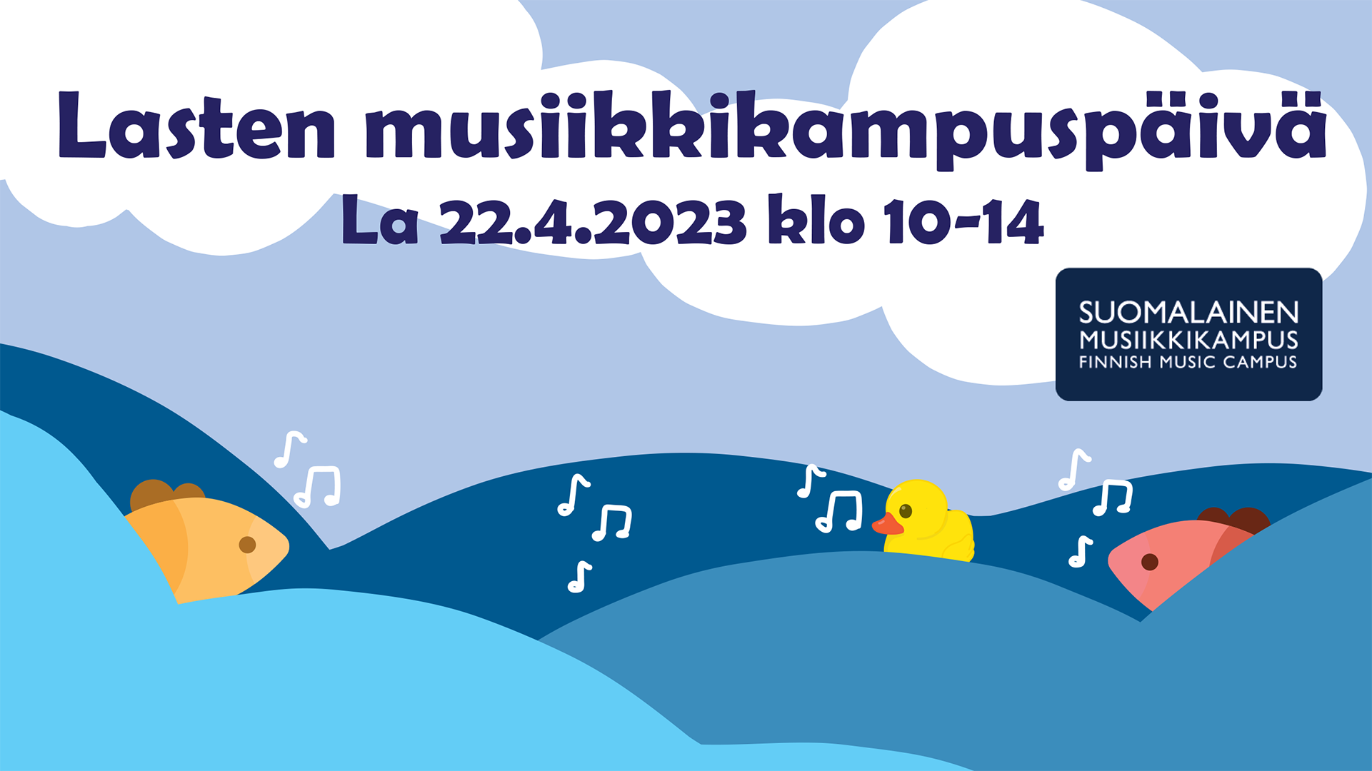 Lasten musiikkikampuspäivän juliste