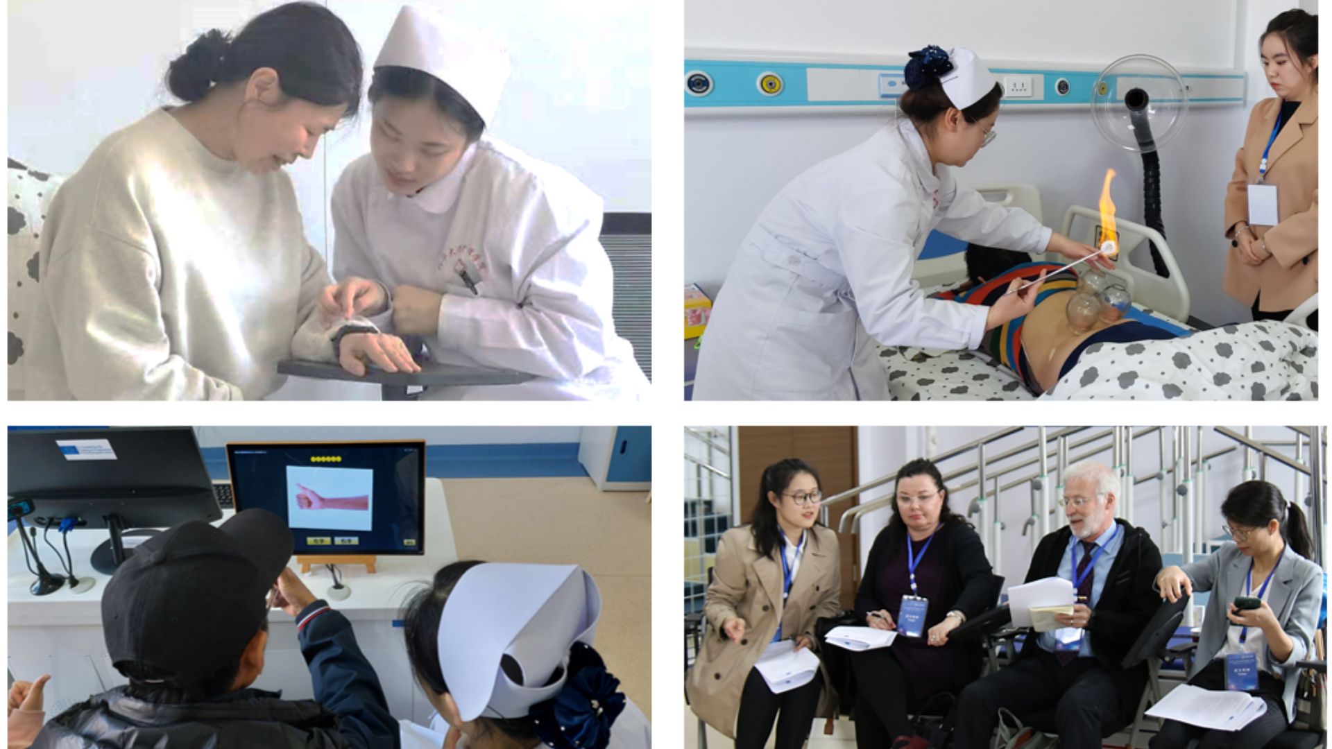 Chinese nurses doing their studies