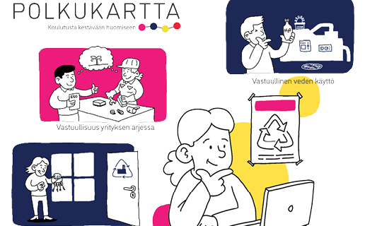 Polkukartta kuvituskuva verkkokoulutukset