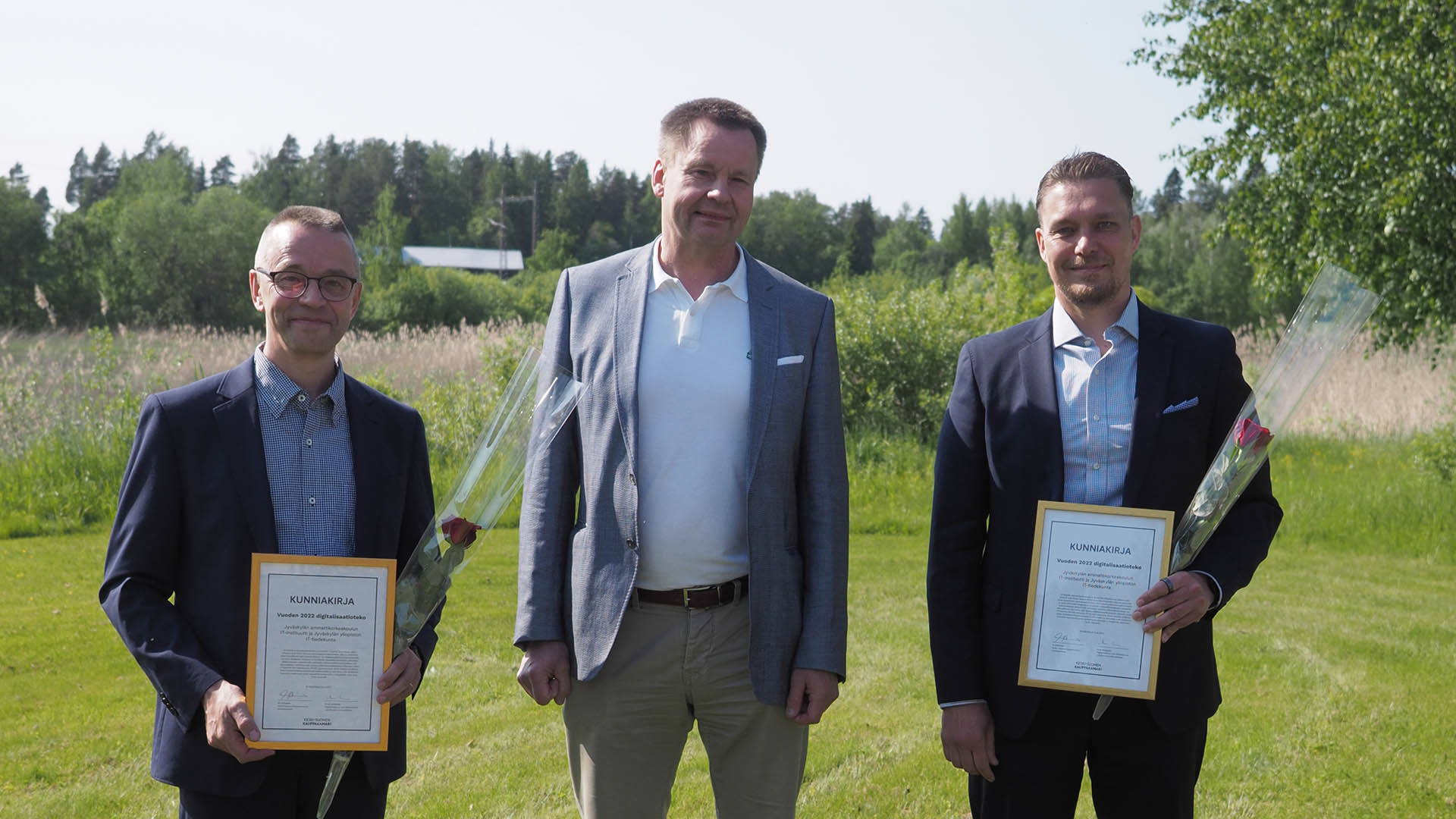 Kuvassa Ari Hirvonen, Anssi Kuoppala ja Tero Kokkonen.