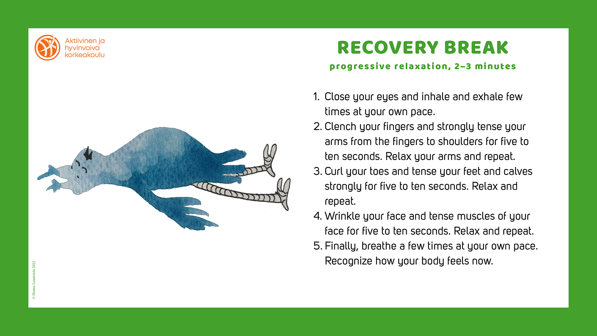 Wellness Cards, RECOVERY BREAK