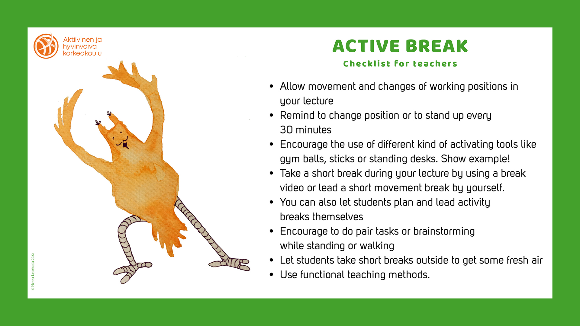 Wellness Cards, Active break