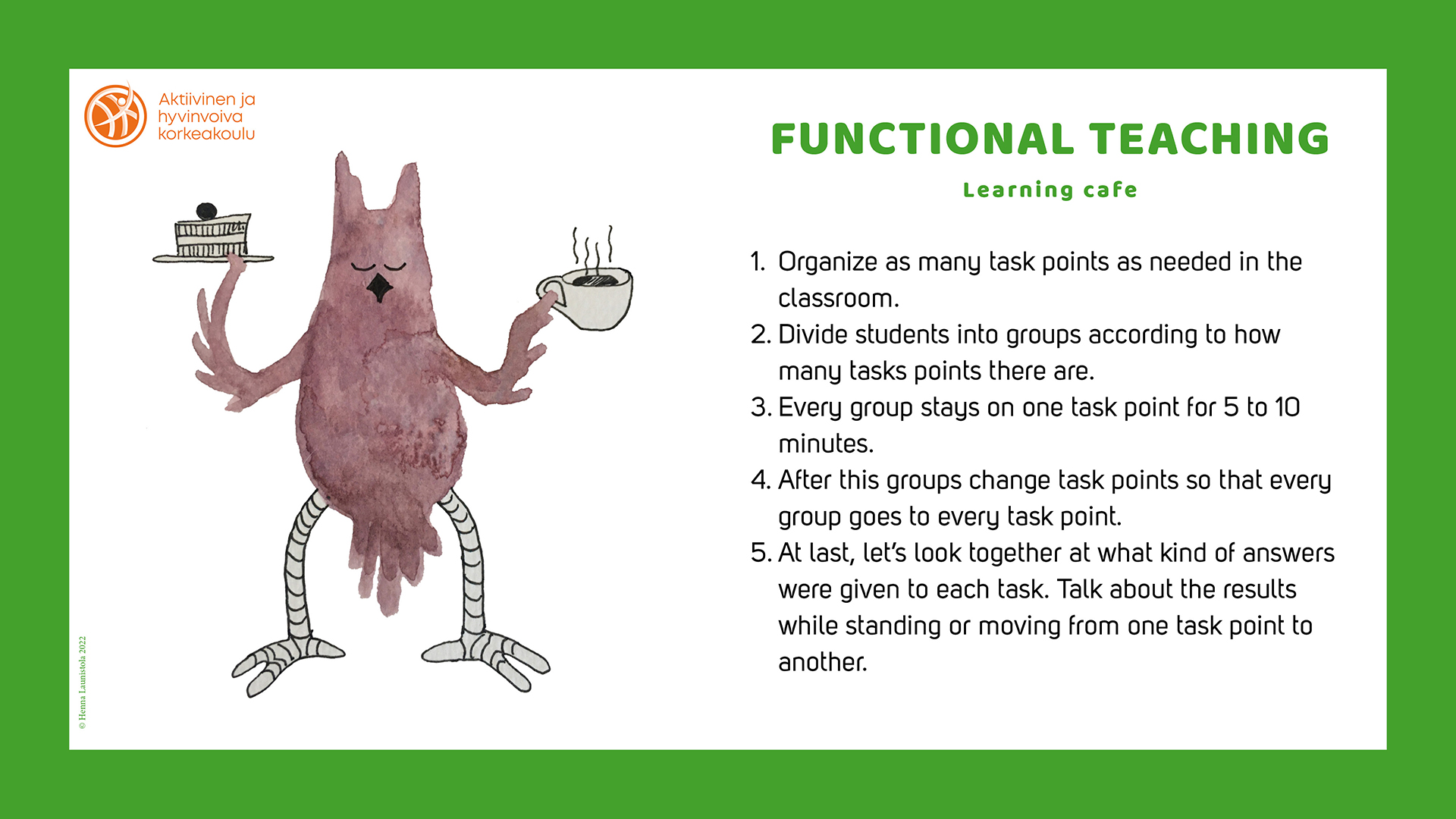 Wellness Cards, Functional teaching 2