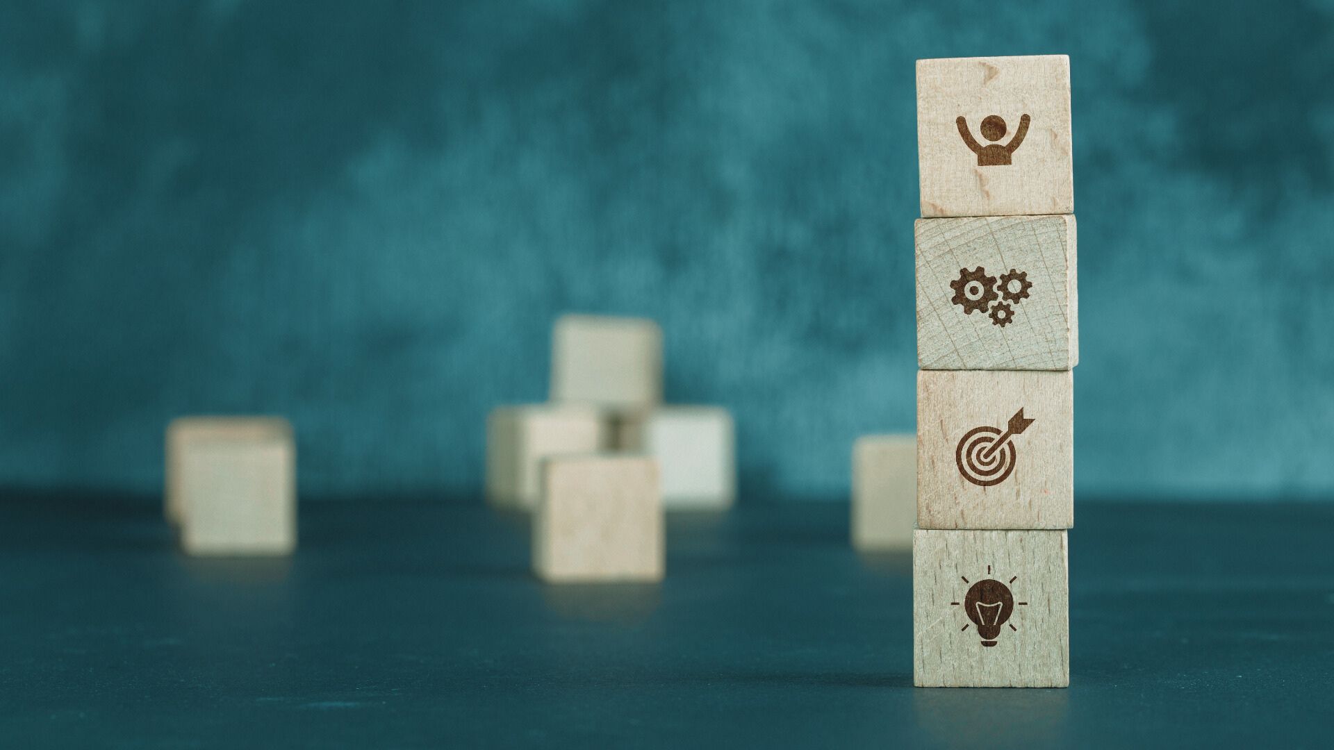 building blocks on top of each other