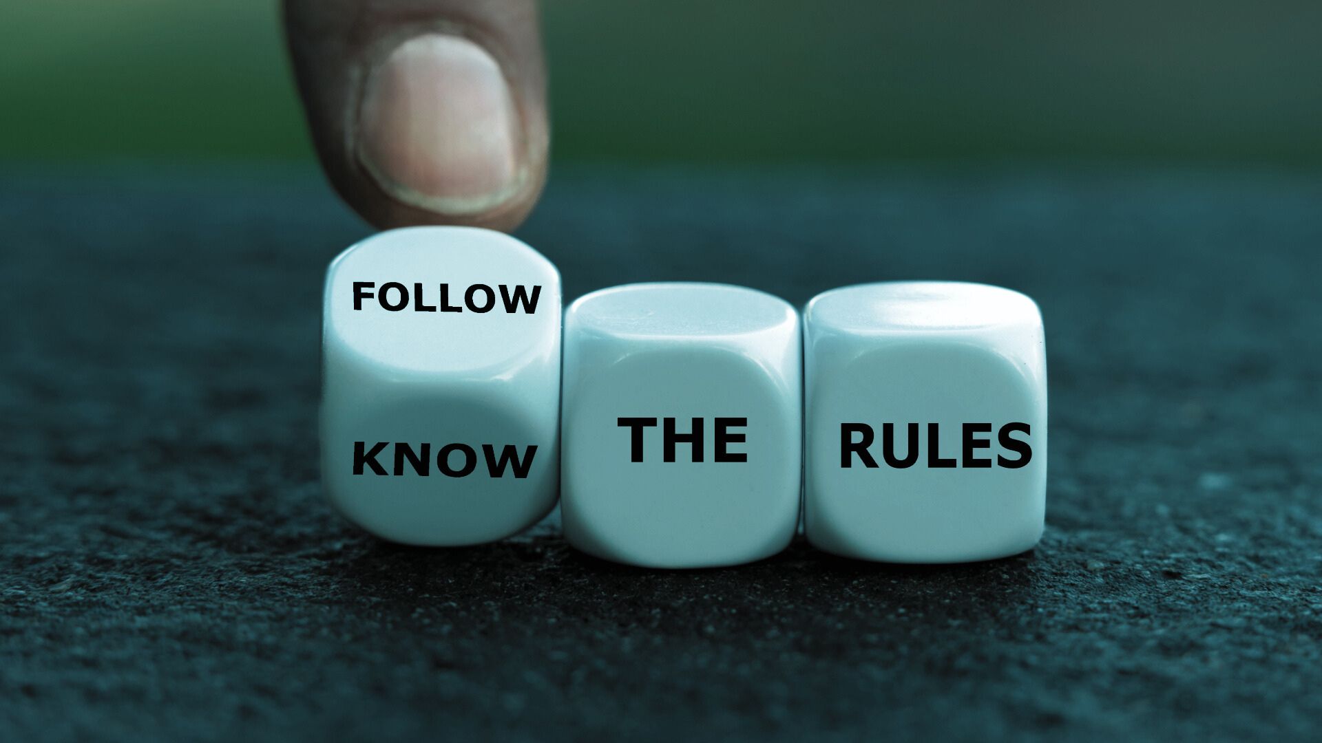 three dices rolling