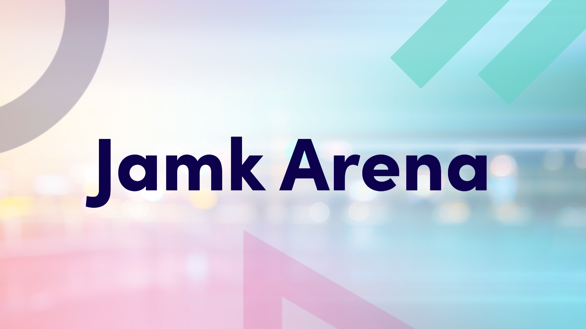 Graafisia elementtejä ja teksti Jamk Arena