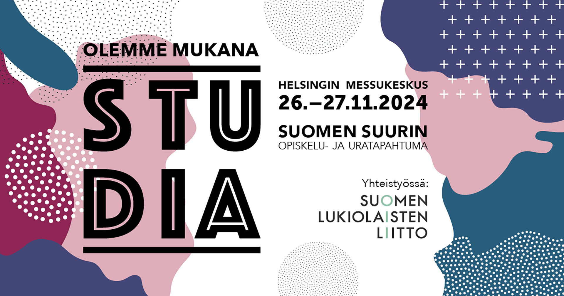 Studia 26.-27.11.2024 Helsinki - Olemme mukana