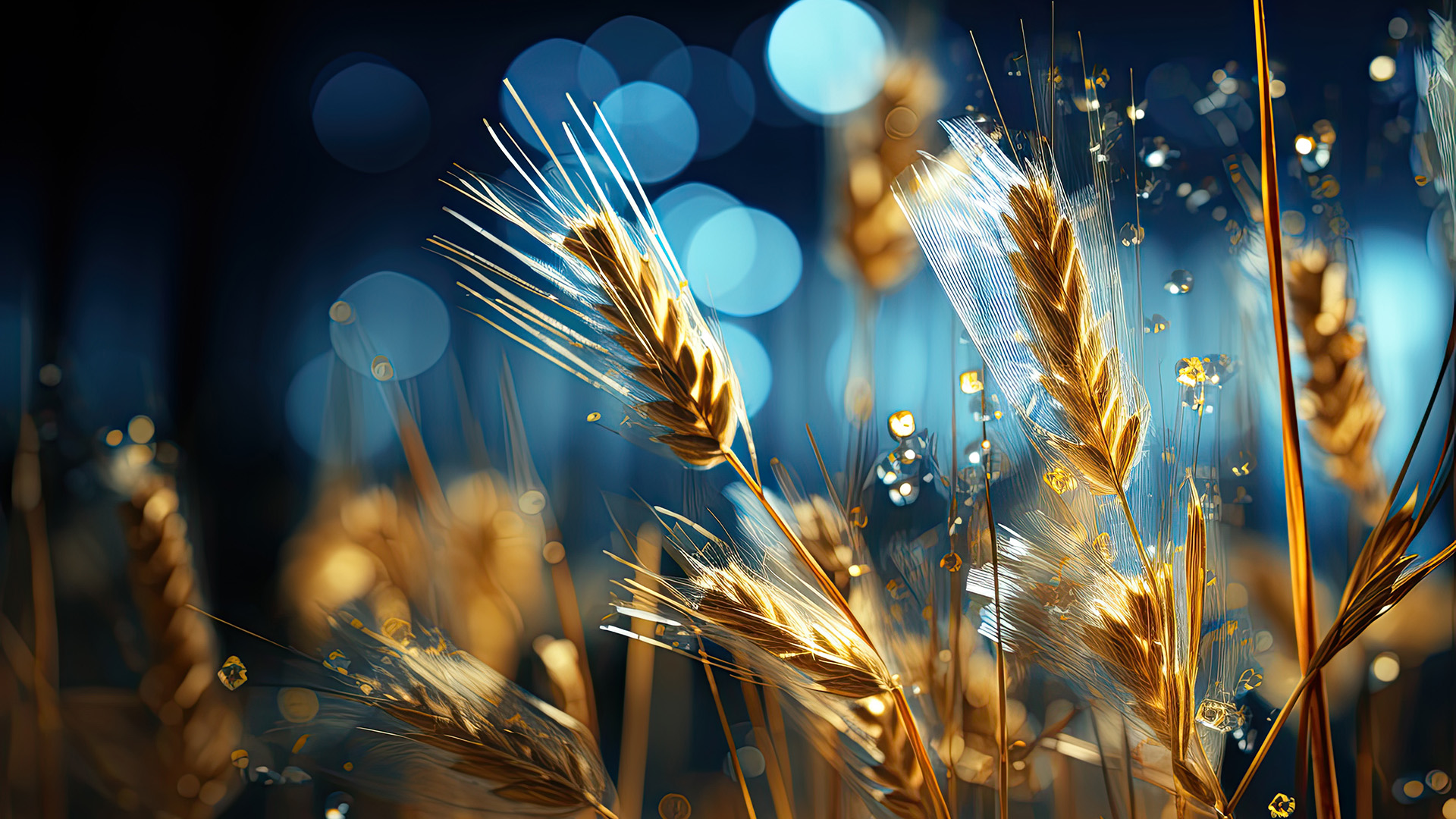 Wheat with infographics