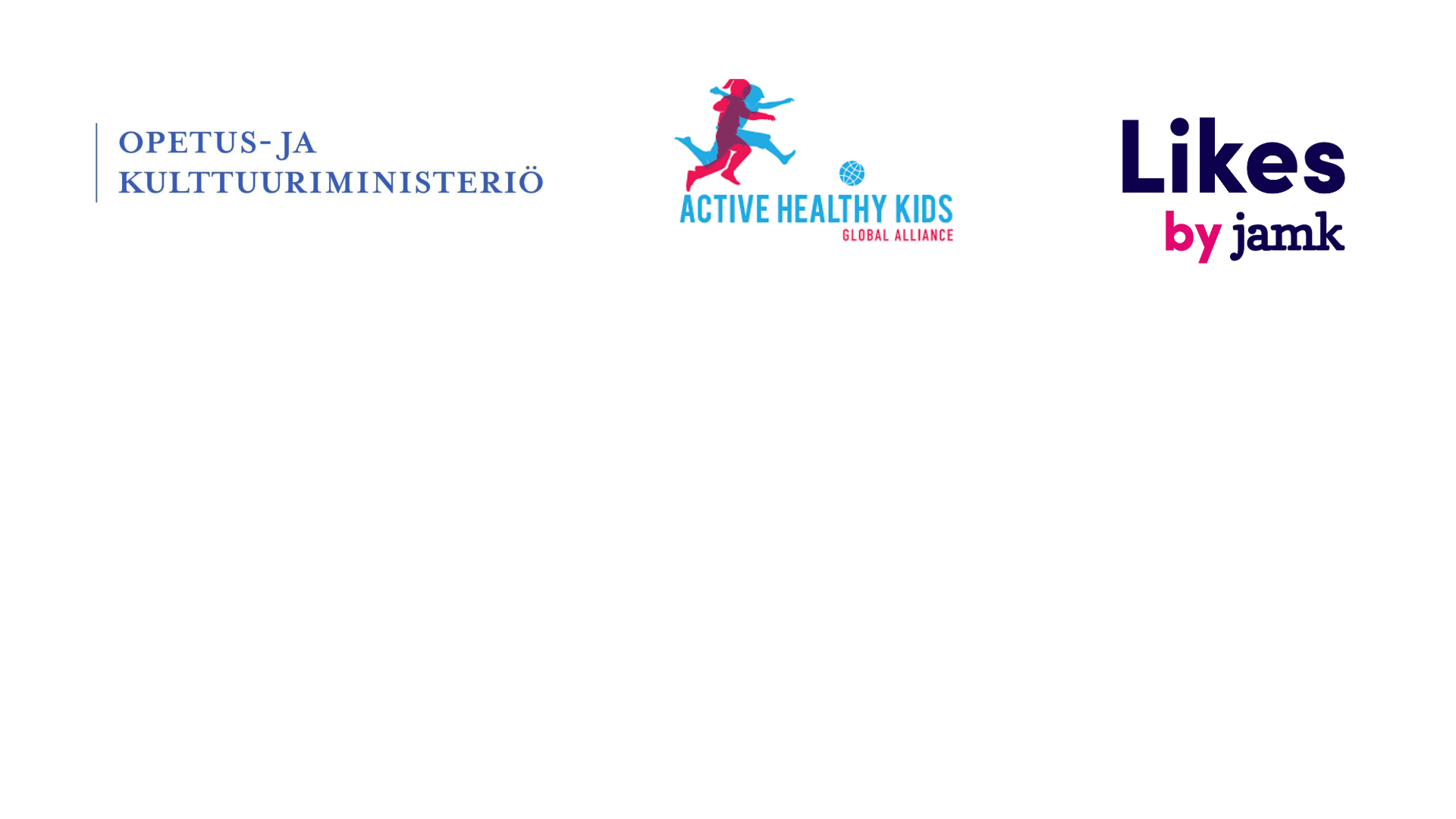 Opetus- ja kulttuuriministeriö, Active Healhty Kids ja Likes logo