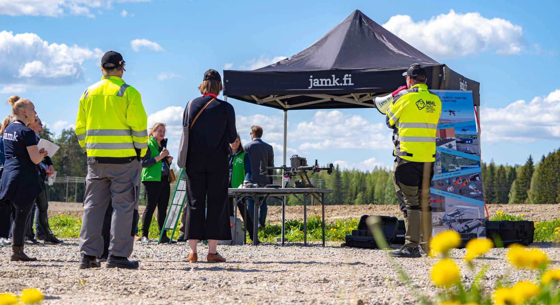 National Land Survey of Finland showcasing drone texhnology at AgriVenture 2025
