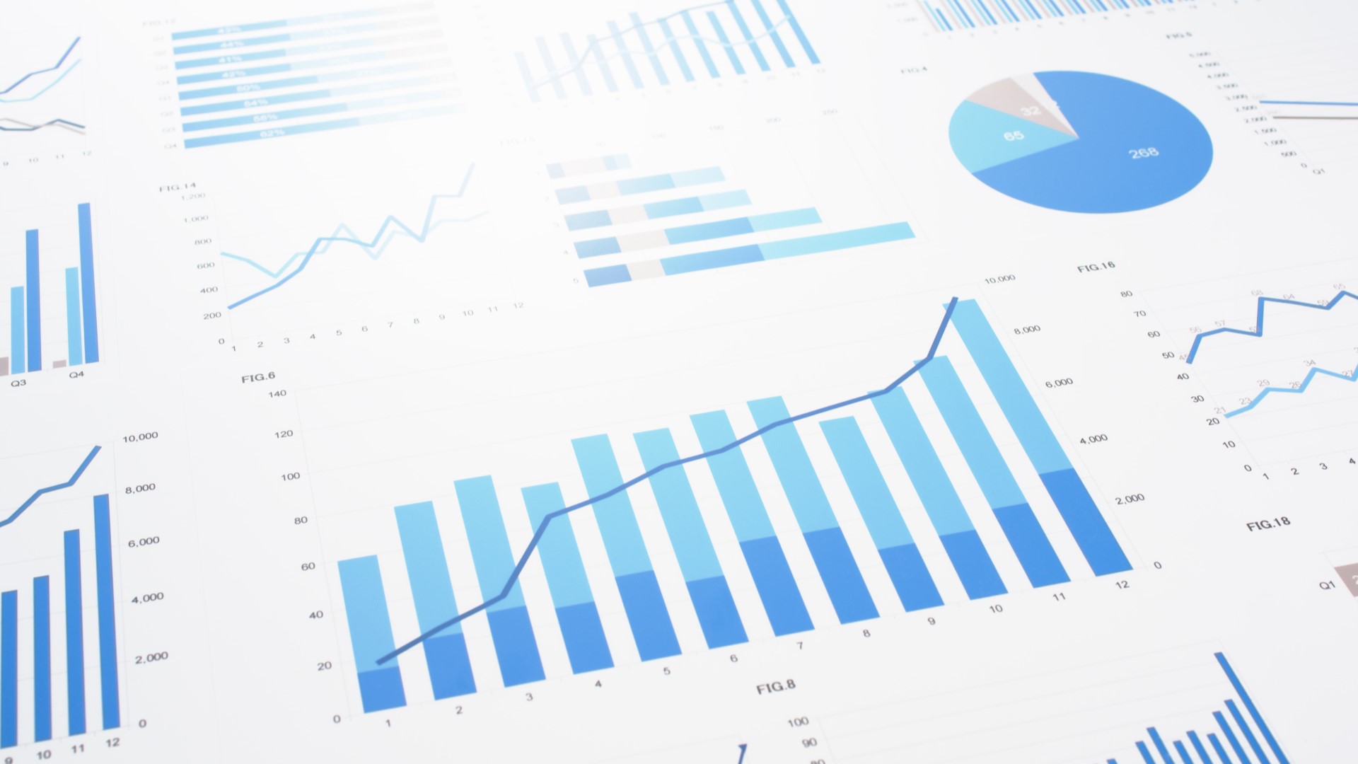 Tilastollisia kaavioita ja graafeja.