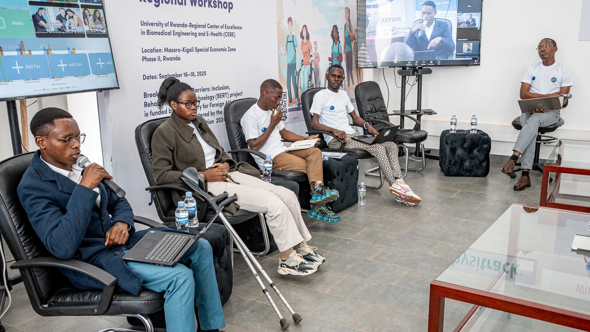 Disabled students taking part in BERT workshop.