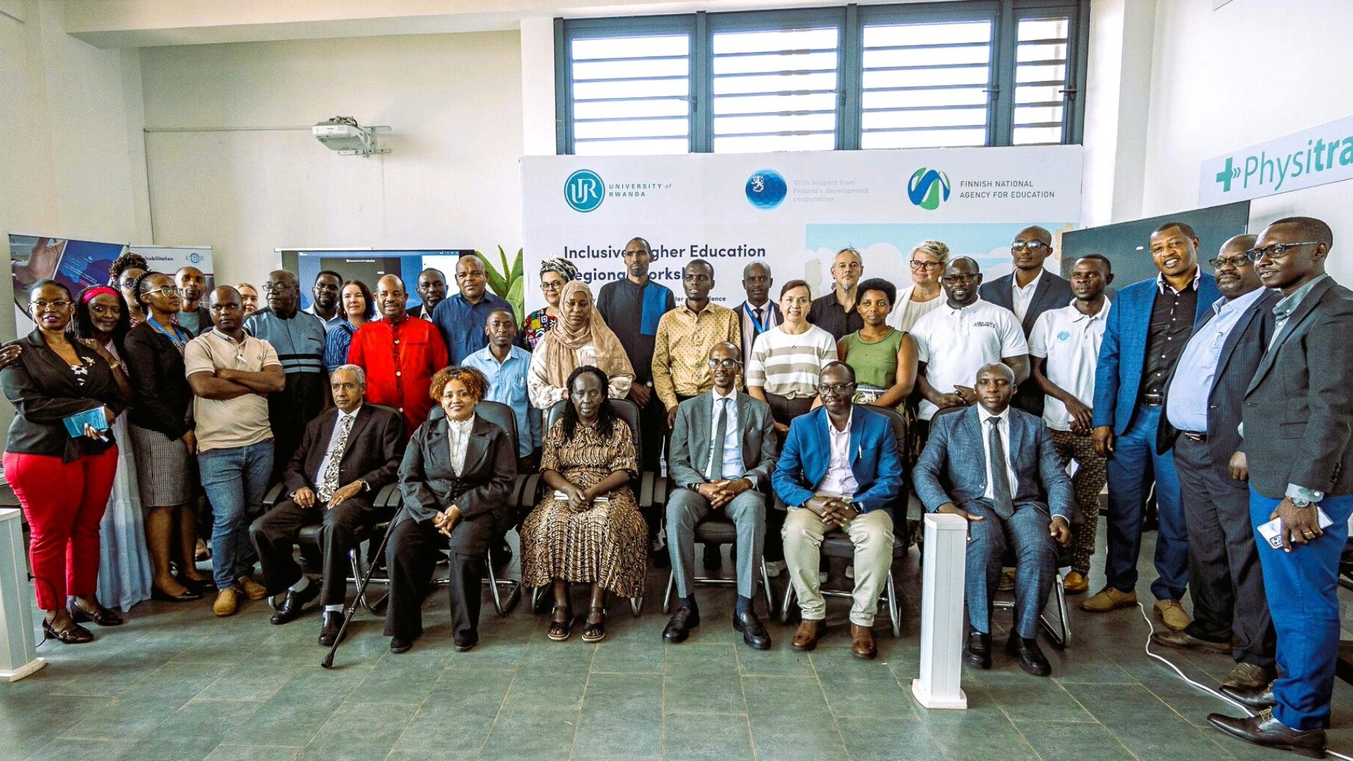 The whole BERT project team in a group photo in Rwanda.