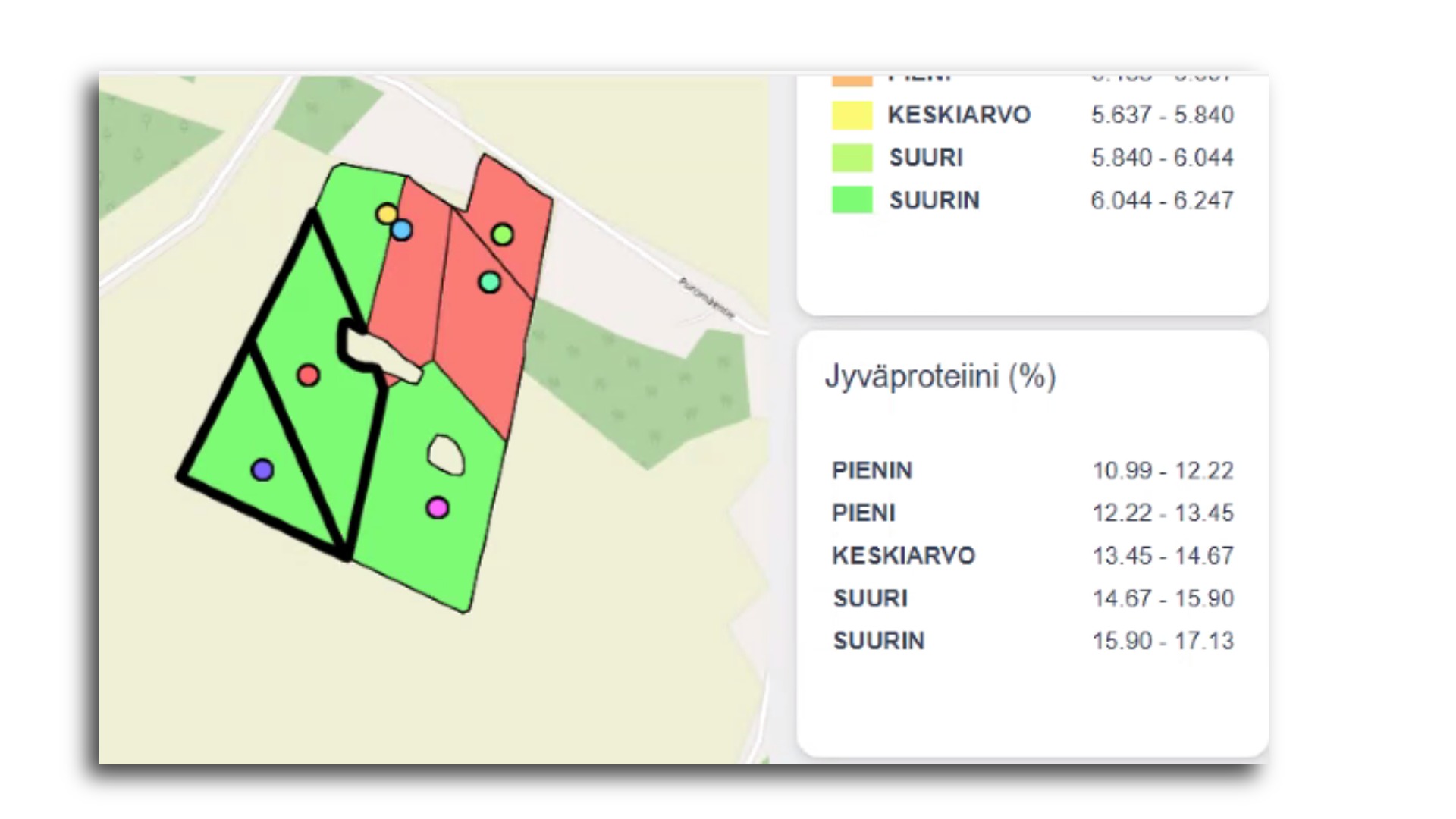 kuvakaappaus maatilan digitaalisesta kaksosesta