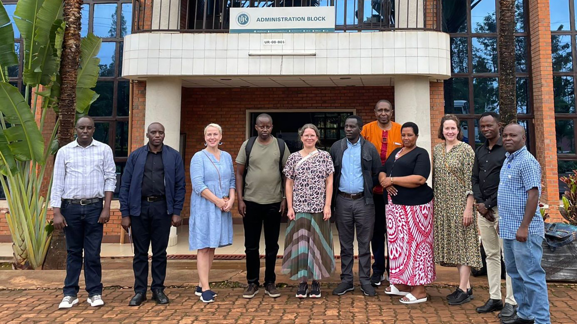 Group of people outside the College of Education