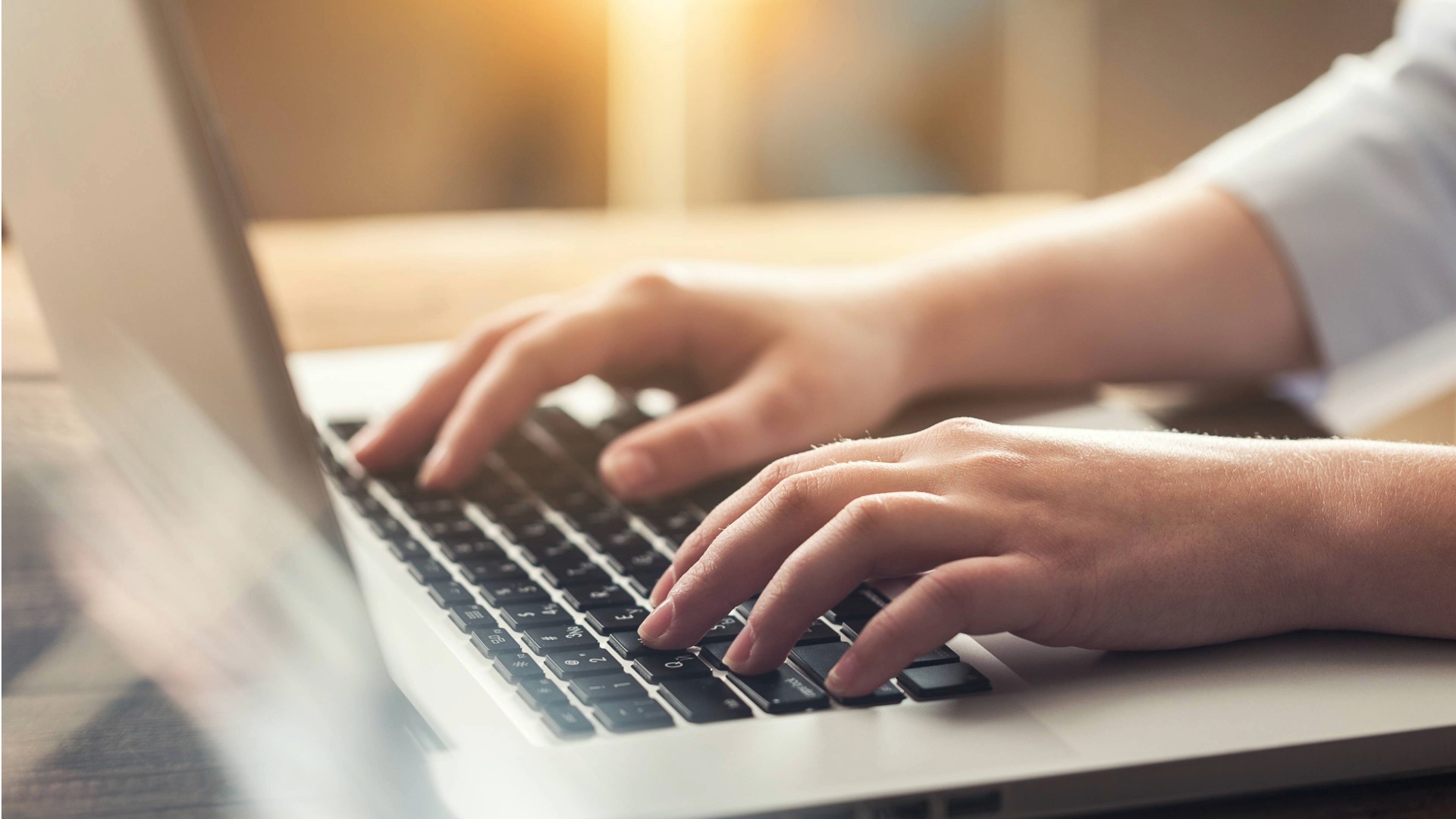 Hands on the keyboard