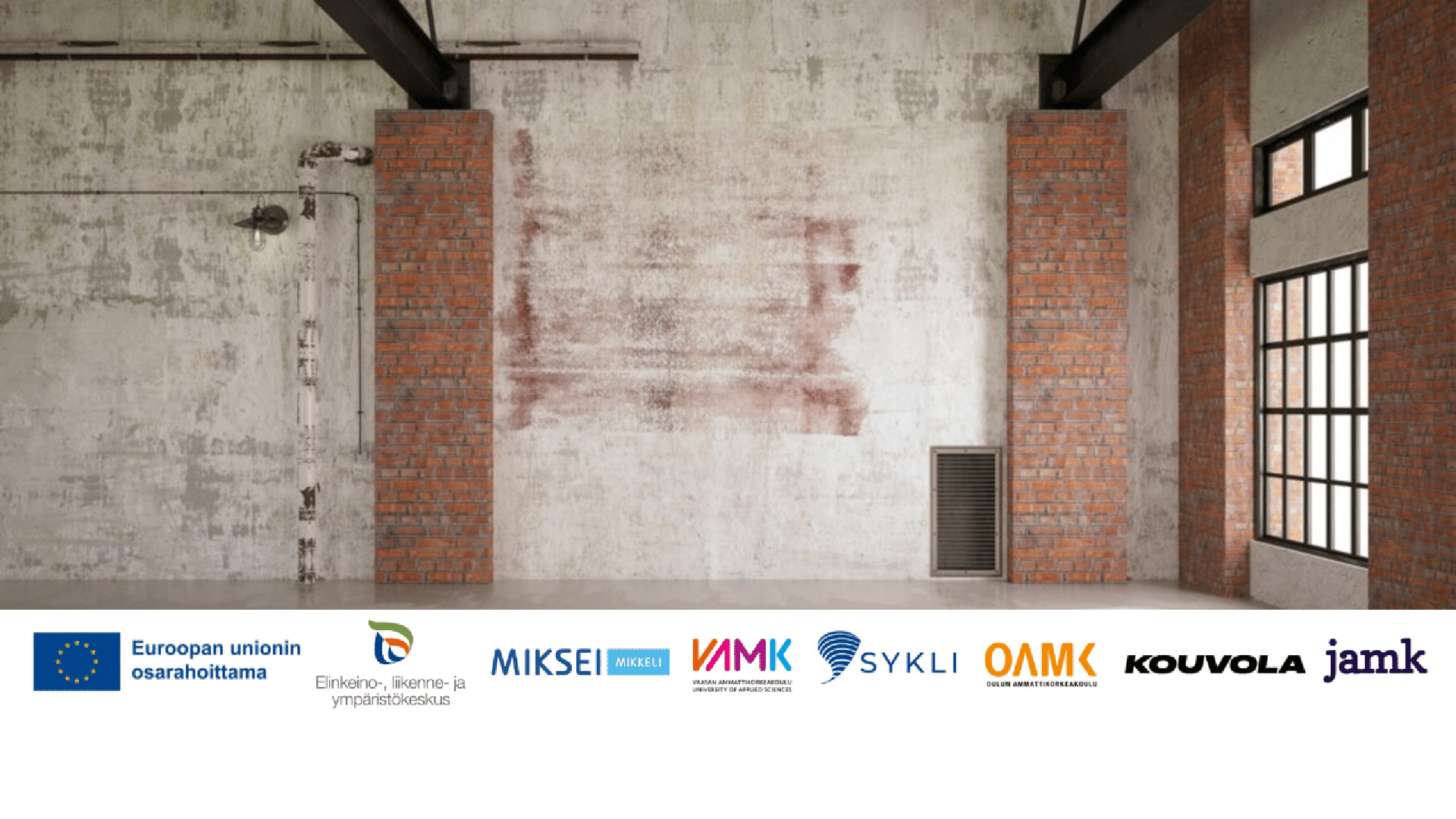 Vanha hallirakennus sisältä