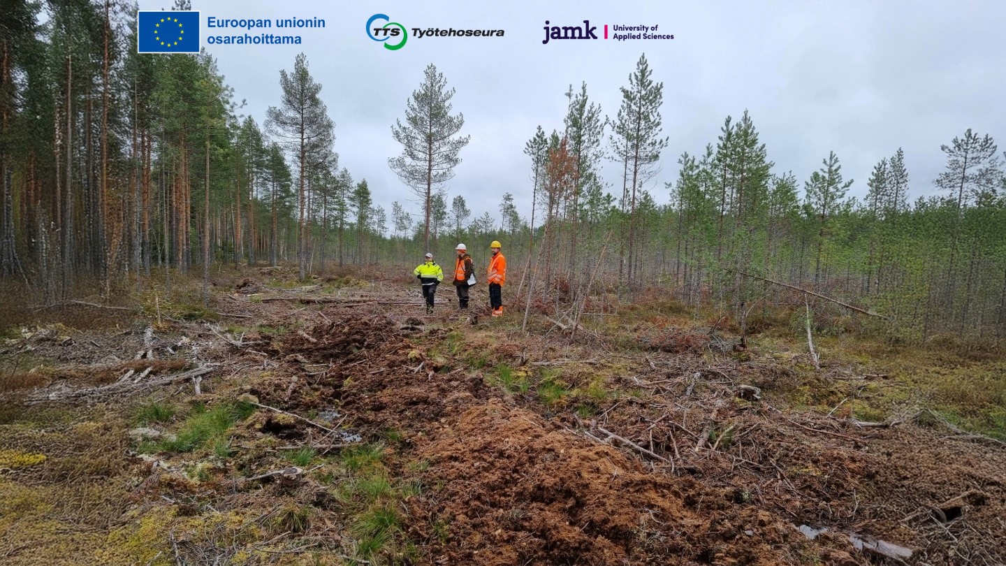 Ihmisiä suolla kävelemässä