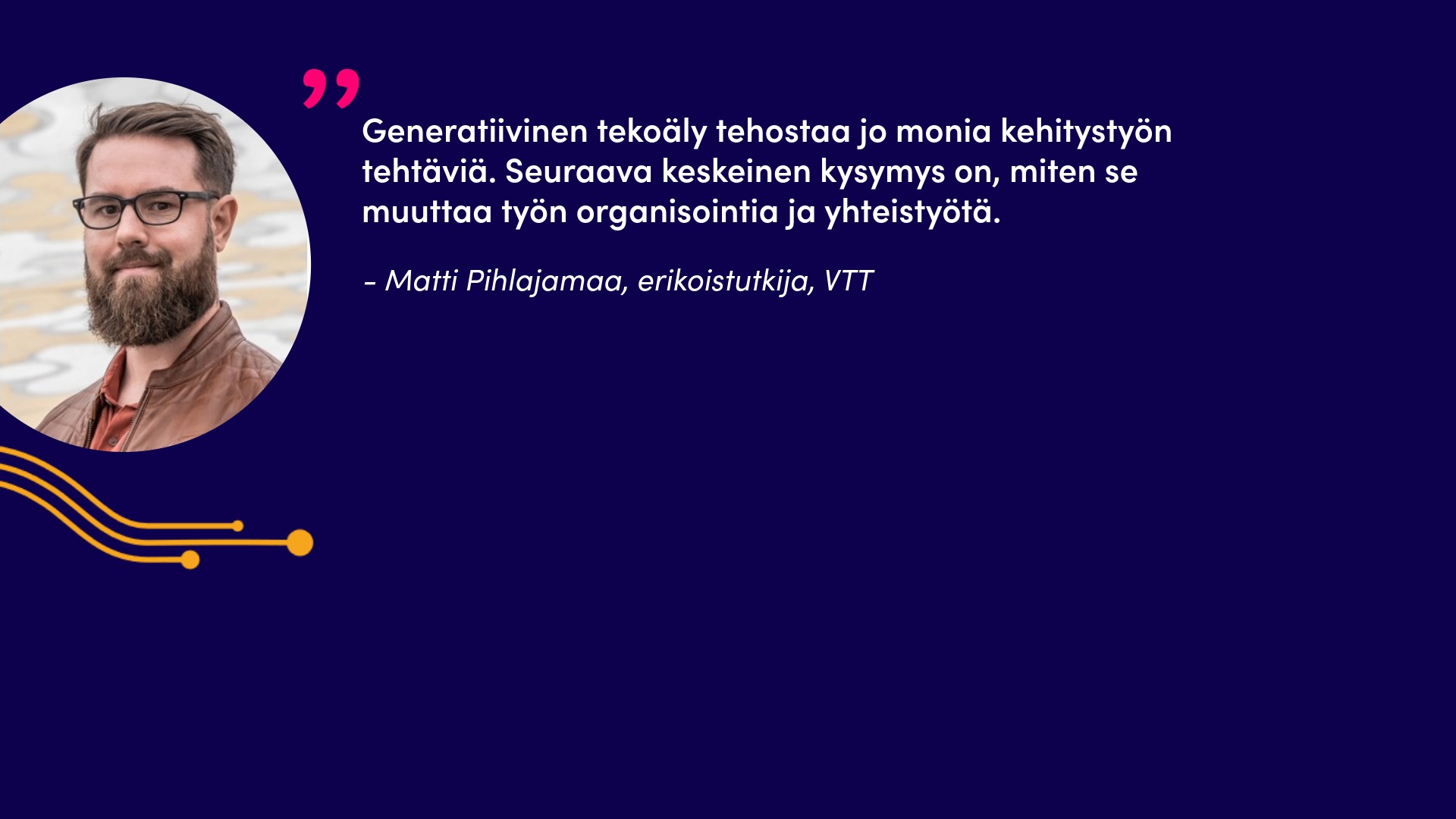 Generatiivinen tekoäly tehostaa jo monia kehitystyön tehtäviä. Seuraava keskeinen kysymys on, miten se muuttaa työn organisointia ja yhteistyötä.