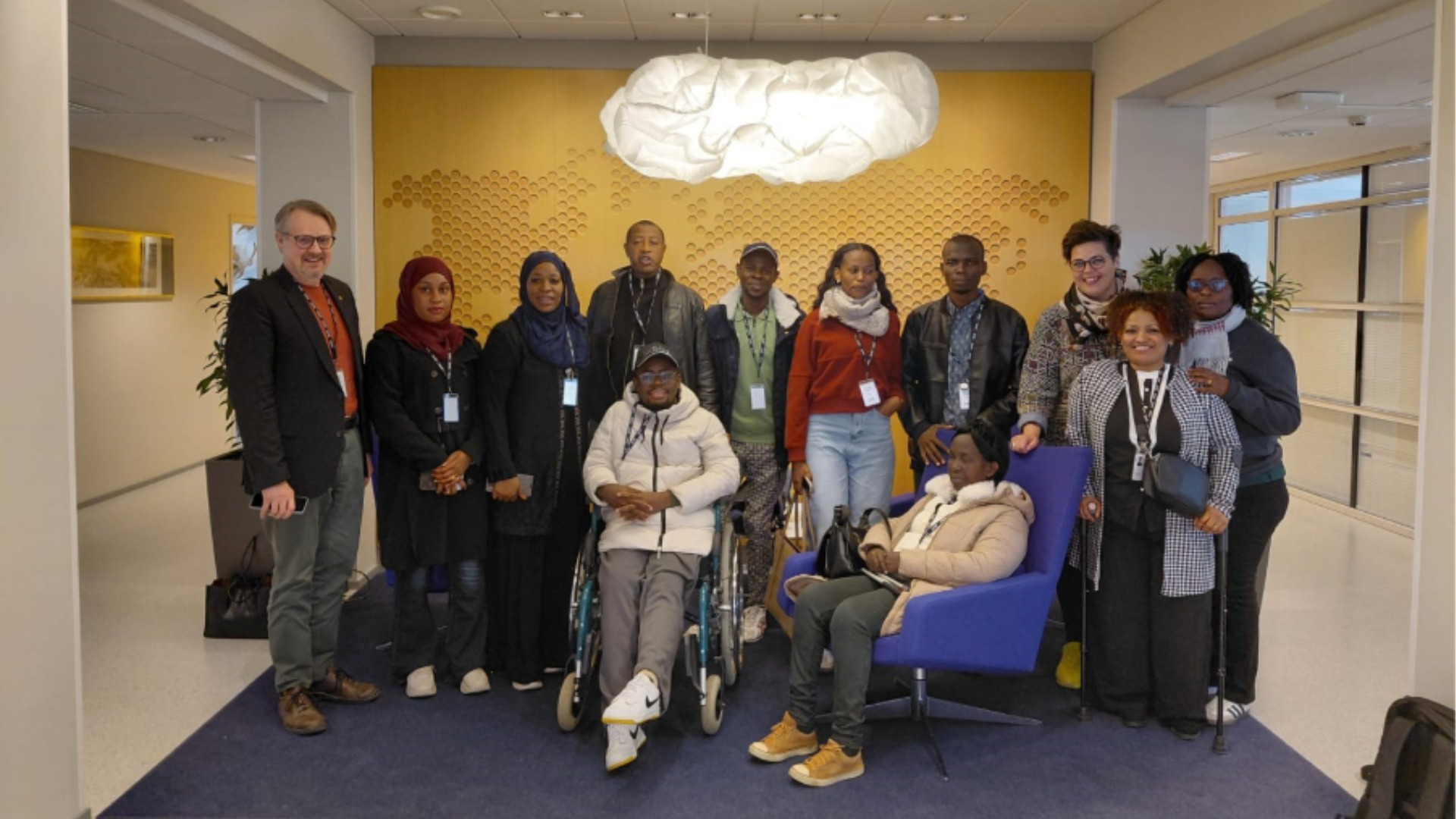 International group visiting BERT project in Jyväskylä.