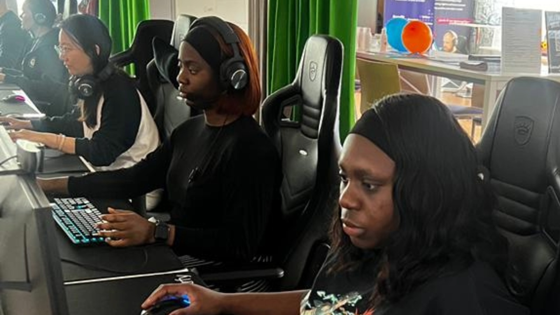People playing on computer.