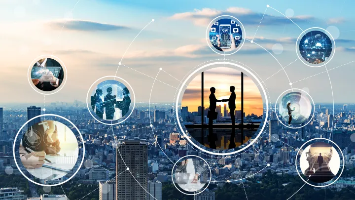 Network of business concept