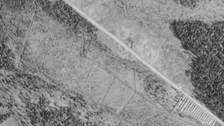 Täsmäsuo havaintokohde Haani ilmakuva 1960