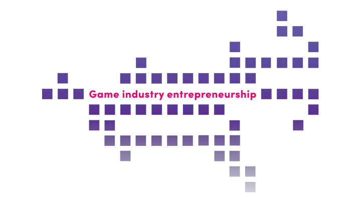 Game Track -projektin violetti divider-grafiikka, joka muodostuu tetrispalikoista.