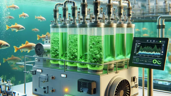 Lasiputkia joissa kasvaa levää