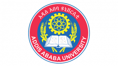 The logo of the Addis Ababa University in Ethiopia
