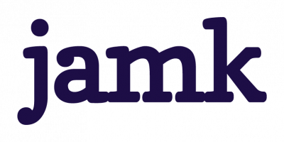 Sininen Jamk-logo ilman nimeä