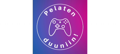 Pelaten duuniin -logo taustalla web