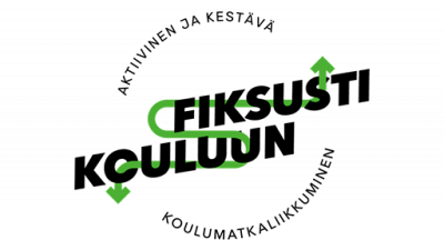 Fiksusti kouluun -ohjelman logo.