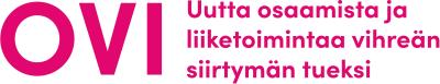 Kuvassa on teksti OVI Uutta osaamista ja liiketoimintaa vihreän siirtymän tueksi